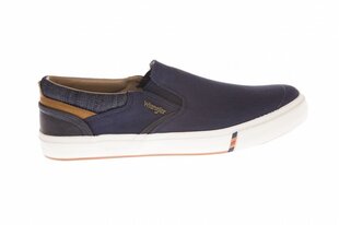 Обувь мужская Wrangler ICON SLIP ON Herringbone Twill, синяя цена и информация | Кроссовки для мужчин | kaup24.ee