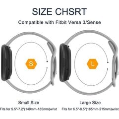 [3-pakk] Rihm, mis ühildub Fitbit Versa 3 rihmaga / Fitbit Sense rihmaga, pehme silikoonrihm Fitbit Versa 3 / Fitbit Sense nutikellaga hind ja info | Nutikellade ja nutivõrude tarvikud | kaup24.ee