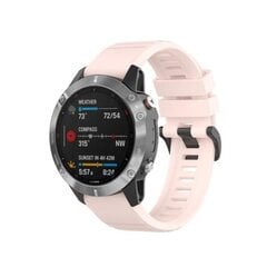 Garmin Fenix 6 stiilne silikoonist käepael – heleroosa roosa цена и информация | Аксессуары для смарт-часов и браслетов | kaup24.ee