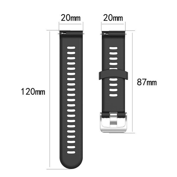 Kellarihm Must 20 mm Garmin Forerunner 245 Must 20 mm hind ja info | Nutikellade ja nutivõrude tarvikud | kaup24.ee