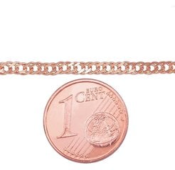 Kuldkett Double rombo 2.5 mm , kantide teemanttöötlus hind ja info | Kaelakeed | kaup24.ee