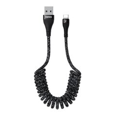 USB kaabel Remax RC-139i Lightning 2.1A must 1.2m hind ja info | Mobiiltelefonide kaablid | kaup24.ee