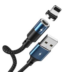 Магнитный USB кабель Remax FastCharging RC-102i Lightning 3A, черный, 1.2 м цена и информация | Кабели для телефонов | kaup24.ee