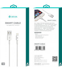 USB кабель Devia Smart Lightning 2 м, белый цена и информация | Borofone 43757-uniw | kaup24.ee