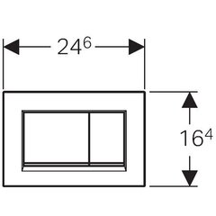Смывная клавиша Geberit Sigma 30 115.883.KH.1 хром глянец, хром матовый цена и информация | Детали для унитазов, биде | kaup24.ee