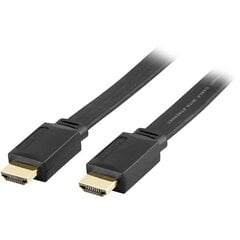 DELTACO HDMI-1050, HDMI kaabel, 5m, 19 pin ha-ha цена и информация | Кабели и провода | kaup24.ee