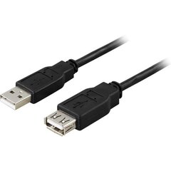 USB kaabel Deltaco USB2-11S, USB 2.0 A male - A female, 0.5 m hind ja info | Kaablid ja juhtmed | kaup24.ee