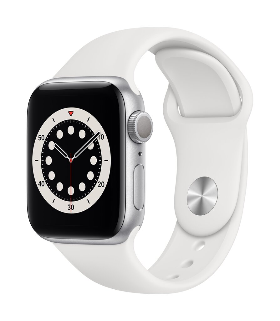 Nutikell Apple Watch Series 6 (GPS, 40 mm) - Silver Aluminium Case with White Sport Band kaina ir informacija | Nutikellad (smartwatch) | kaup24.ee