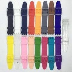 Подходит для MR NENG Черный ремешок для часов Swatch Пряжка для SWATCH Силиконовый ремешок для часов 17 мм 19 мм 20 мм Резиновый ремешок 16 мм Аксессуары для часов watch st 17 мм Синий цена и информация | Аксессуары для смарт-часов и браслетов | kaup24.ee