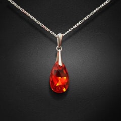 Hõbedane Swarovski kristallidega kaelakee DiamondSky "Baroque (Light Siam AB)" цена и информация | Украшения на шею | kaup24.ee