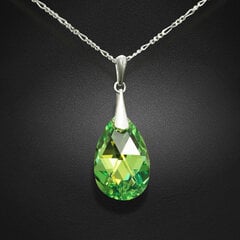 Hõbedane Swarovski kristallidega kaelakee DiamondSky "Baroque (Peridot AB)" цена и информация | Украшения на шею | kaup24.ee