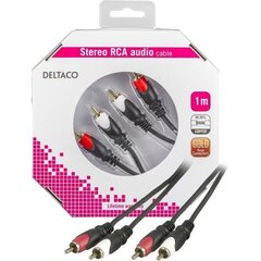 Deltaco MM-109-K, RCA, 1 m цена и информация | Кабели и провода | kaup24.ee