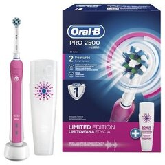 Braun Oral-B электрическая зубная щетка D501.513.2X Pro 2 2500 + футляр, розовый цена и информация | Электрические зубные щетки | kaup24.ee