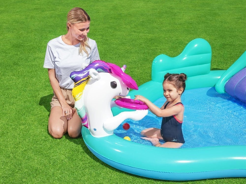 Täispuhutav mänguväljak-bassein Bestway Magical Unicorn, 274x198x137 cm цена и информация | Basseinid | kaup24.ee
