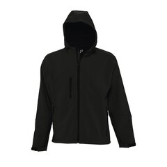 Водонепроницаемая и непродуваемая черная мужская куртка из софтшелла с капюшоном REPLAY MEN цена и информация | Мужские куртки | kaup24.ee
