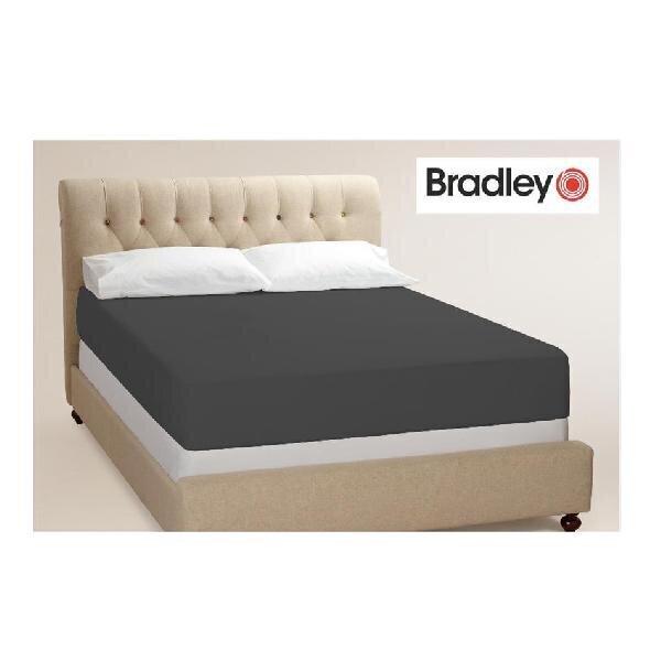 Bradley kummiga voodilina, 120 x 200 cm,antratsiit цена и информация | Voodilinad | kaup24.ee