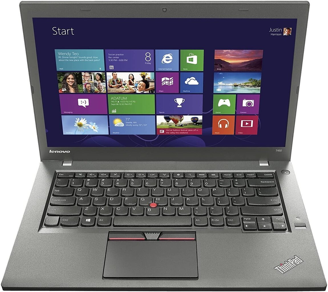 Lenovo ThinkPad T450 i5-5300U 8GB 256GB Win10 PRO hind ja info | Sülearvutid | kaup24.ee