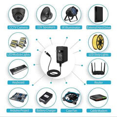 15V 1A 2A 2,5A 3A AC/DC adapteri lülitiga toiteallika laadija LED-valgusribade jaoks EU-1A hind ja info | LED ribad | kaup24.ee