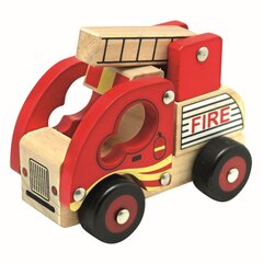 Деревянный автомобиль Bino Пожарная машина цена и информация | Игрушки для малышей | kaup24.ee