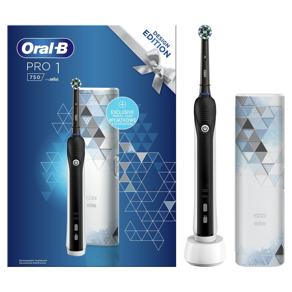 Oral-B Pro1 750 Cross Action + reisikott цена и информация | Elektrilised hambaharjad | kaup24.ee