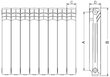 Alumiiniumradiaator Pol5 500x6 / 98 х 582 х 480mm цена и информация | Keskkütteradiaatorid, konvektorid | kaup24.ee