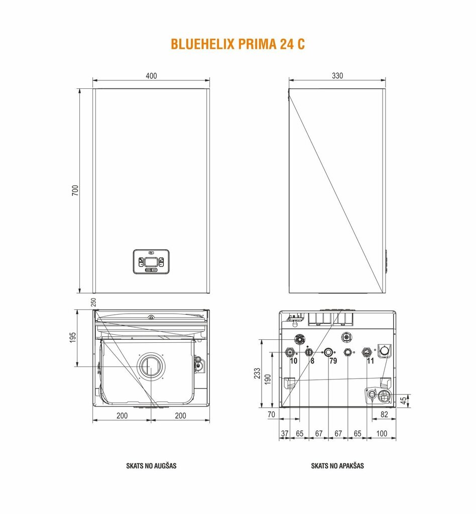 Gaasi - kondensatsioonikatel Ferroli BLUEHELIX TECH RRT 24 C hind ja info | Küttekatlad | kaup24.ee