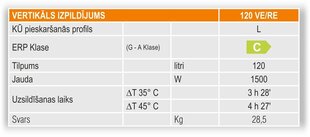 Электрический бойлер вертикальный Calypso, 120 л цена и информация | Водонагреватели | kaup24.ee