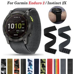 26 mm 22 mm ametlik nailonist Garmin Enduro 2 / Fenix ​​​​6X 6 Pro 5X 5 Plus 7X 7 / Epix Gen 2 Ultra ketas nutikella rihmaga C 22 mm laiusega hind ja info | Nutikellade ja nutivõrude tarvikud | kaup24.ee