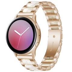 Rose Gold White Ühildub Samsungi Nutikella 20 Mm Kolmest Terast Terasest Ja Vaigust Rihmaga hind ja info | Telefoni kaaned, ümbrised | kaup24.ee