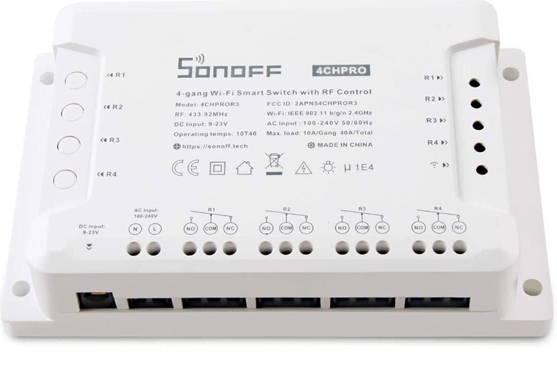 Sonoff 4CH PRO R3 hind ja info | Valvesüsteemid, kontrollerid | kaup24.ee