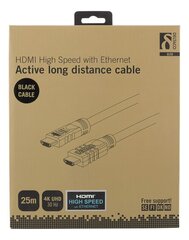 Deltaco HDMI-1250, HDMI, 25 м цена и информация | Кабели и провода | kaup24.ee