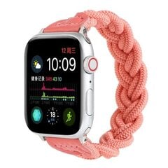 Apple Watch Series 6/5 44mm kootud punutud kellarihm – roosa roosa hind ja info | Nutikellade ja nutivõrude tarvikud | kaup24.ee