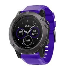 Garmin Fenix 5X Plus silikoonist kellarihm - Violet Purple hind ja info | Nutikellade ja nutivõrude tarvikud | kaup24.ee