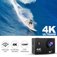 Экшн-камера Ultra HD 4K/30 кадров в секунду WiFi 2,0-дюймовая 170D водонепроницаемая камера для записи видео на шлем спортивная камера с дистанционным управлением цена и информация | Экшн-камеры | kaup24.ee