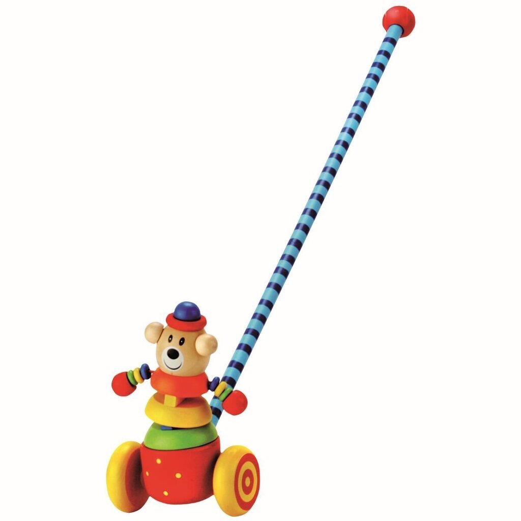 Puidust tõugatav mänguasi Bino Karu hind ja info | Arendavad mänguasjad | kaup24.ee