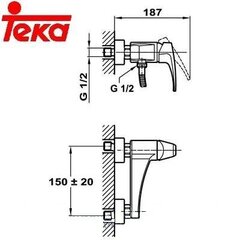 Vannitoa segisti Teka MB2 402K цена и информация | Смесители | kaup24.ee