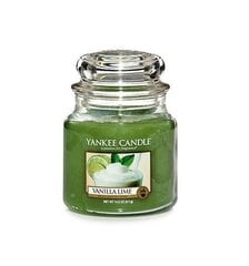 Lõhnaküünal Yankee Candle Classic Medium Jar Vanilla Lime 411 g hind ja info | Küünlad, küünlajalad | kaup24.ee