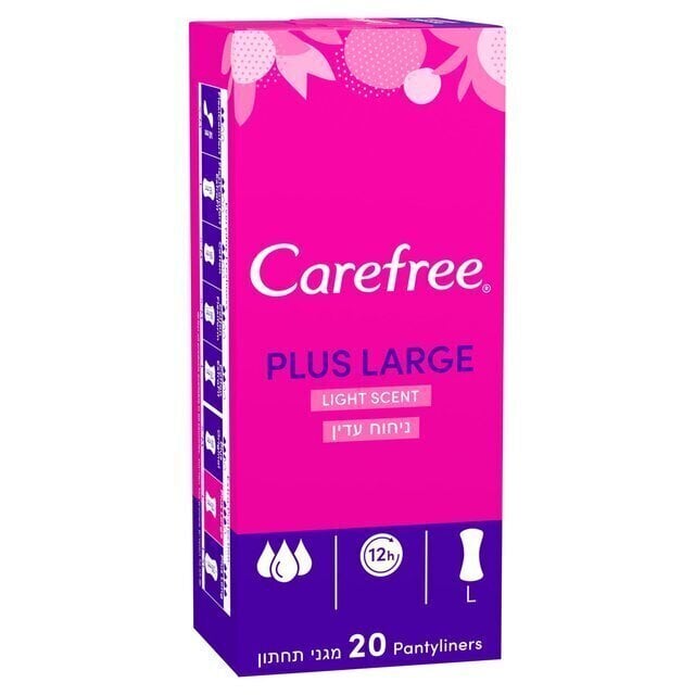 Pesukaitsmed Carefree Plus Large Scented 20 tk hind ja info | Tampoonid, hügieenisidemed, menstruaalanumad | kaup24.ee