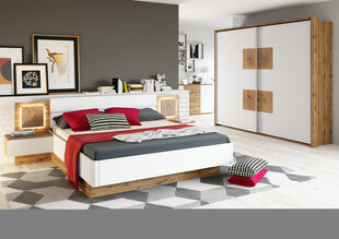 Кровать Szynaka Meble Sierra, коричневый/белый цена и информация | Кровати | kaup24.ee