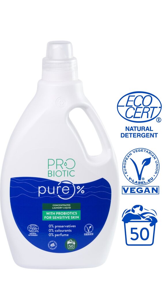 Kontsentreeritud pesuvedelik probiootikumidega PROBIOTIC Pure , 50 pesukorda, 1500 ml hind ja info | Pesuvahendid | kaup24.ee
