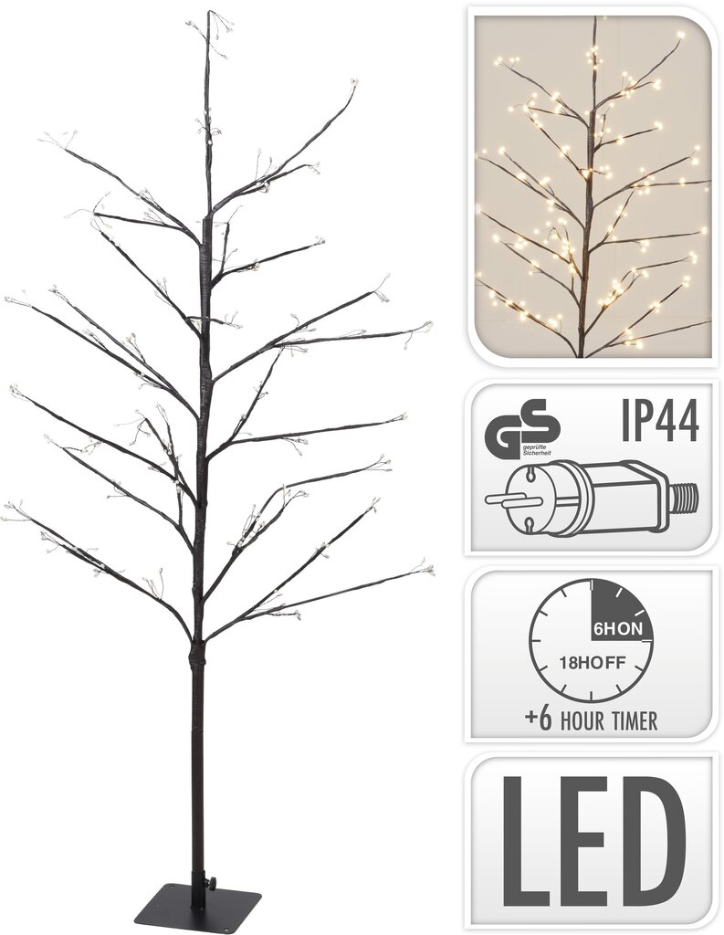 Valgustatud dekoratsioon Puu, 240 LED, 120 cm hind ja info | Jõulukaunistused | kaup24.ee