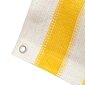 Rõdu vahesein HDPE, 75x400cm, kollast ja valget värvi hind ja info | Päikesevarjud, markiisid ja alused | kaup24.ee