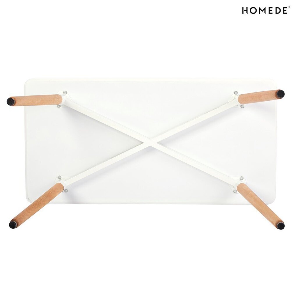 Laud Homede Elle 120x80 cm, valge/pruun hind ja info | Köögi- ja söögilauad | kaup24.ee