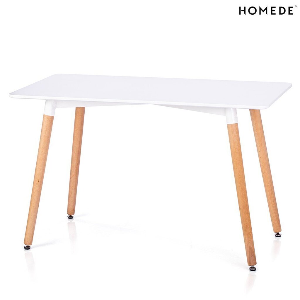 Laud Homede Elle 120x80 cm, valge/pruun hind ja info | Köögi- ja söögilauad | kaup24.ee