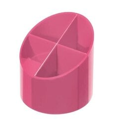 Подставка-стакан для ручек круглая на четыре отделения, розовая цена и информация | Канцелярские товары | kaup24.ee