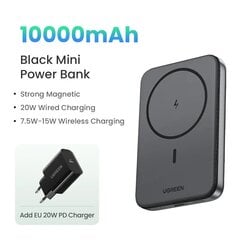 Ugreen 20W Magnetiline kaasaskantav laadija - 10000mAh - 10000mAh Valge hind ja info | Akupangad | kaup24.ee