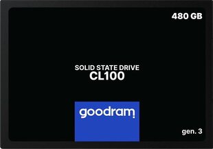 GoodRam SSDPR-CL100-480-G3 hind ja info | Sisemised kõvakettad (HDD, SSD, Hybrid) | kaup24.ee