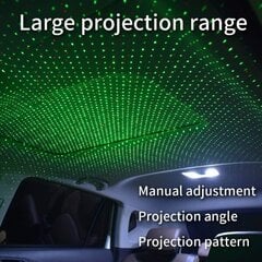 USB öövalgusti Star projektor 2 in 1 auto auto katusevalgusti LED Rom hind ja info | Lisaseadmed | kaup24.ee