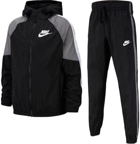 Spordidress teismelistele Nike B Nsw Woven Track Suit Black Grey цена и информация | Komplektid poistele | kaup24.ee