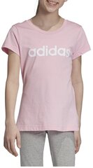 Pluus teismelistele Adidas Yg E Lin Tee Pink цена и информация | Рубашки для девочек | kaup24.ee